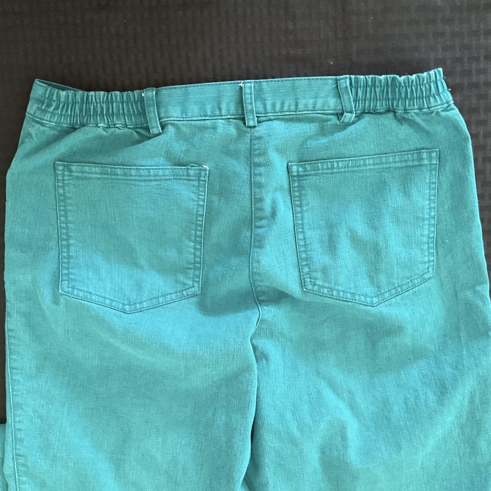 Ruby Rd. Jeans Womens 6 Turquoise High Rise Straight Relaxed Fit Stretch Denim - Picture 4 of 9